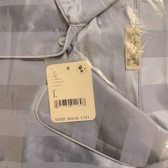 NWT Free People Pajama Party Sleep Set Hazy Blue Size L - Picture 2 of 10